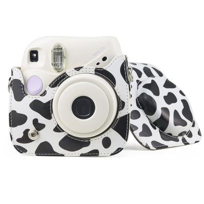 Milk Cow Full Body PU Leather Case Camera  Bag with Strap for FUJIFILM instax mini 7+ - Camera Accessories by buy2fix | Online Shopping UK | buy2fix