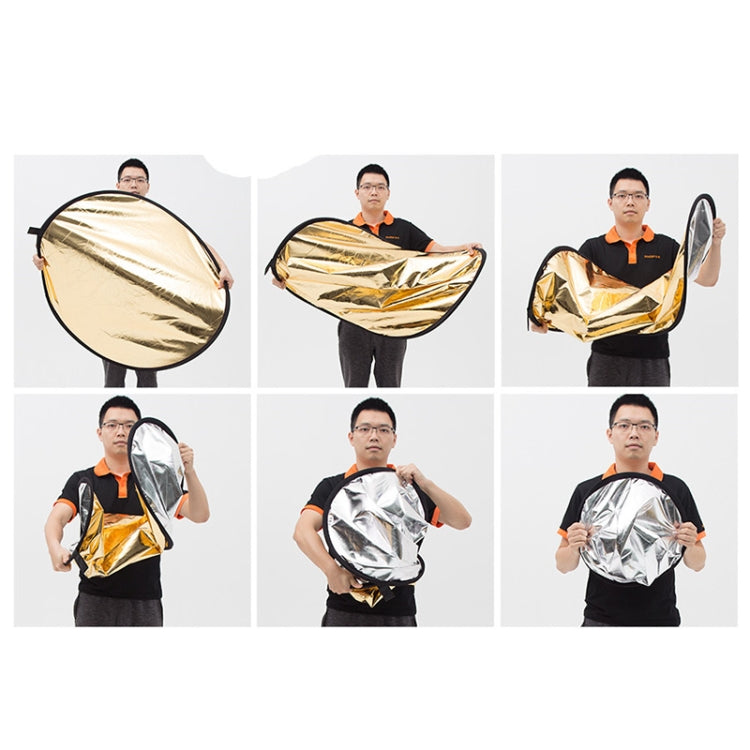 Godox FT01 60cm Round 2 in 1 Gold / Silver Folding Reflector Board - Camera Accessories by Godox | Online Shopping UK | buy2fix