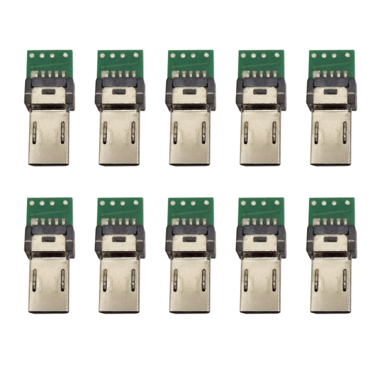 10 PCS 15-Pin USB PCB Connector Micro USB Plug Adapter for Sony Camera Data Cable - Camera Accessories by buy2fix | Online Shopping UK | buy2fix