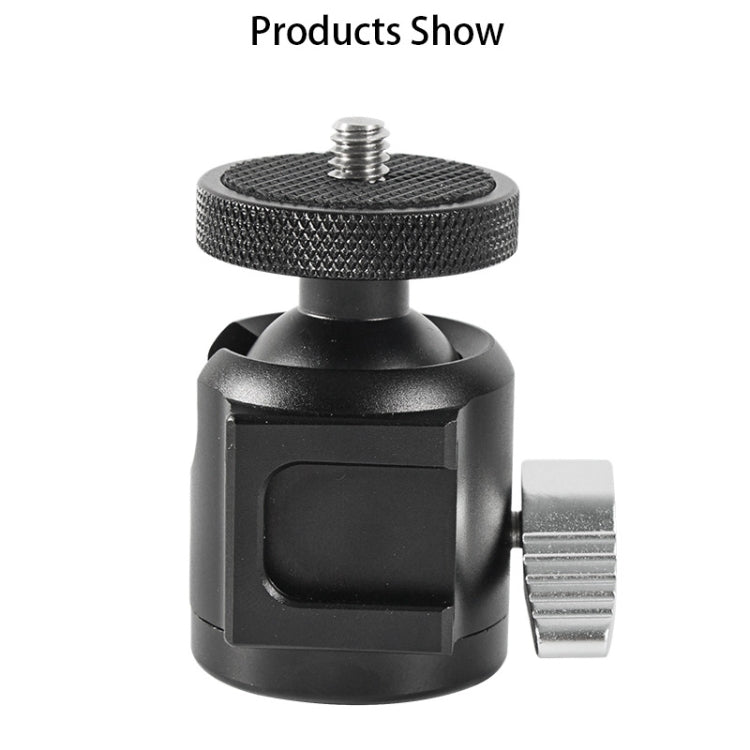 BEXIN HK25 Aluminum Alloy Cold Shoe Tripod Adapter Ball Head (Black) - Tripod Heads by BEXIN | Online Shopping UK | buy2fix