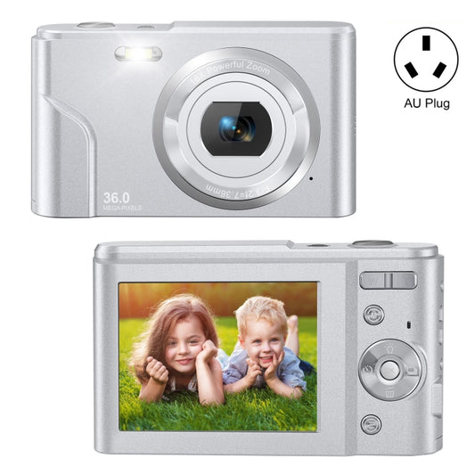 DC311 2.4 inch 36MP 16X Zoom 2.7K Full HD Digital Camera Children Card Camera, AU Plug (Silver) - Consumer Electronics by buy2fix | Online Shopping UK | buy2fix