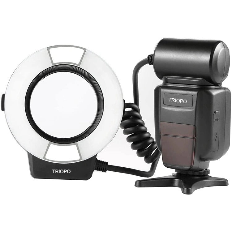 TRIOPO TR-15EX Macro Ring TTL Flash Light with 6 Different Size Adapter Rings For Nikon I-TTL (Black) - Ring Light Flashes by TRIOPO | Online Shopping UK | buy2fix