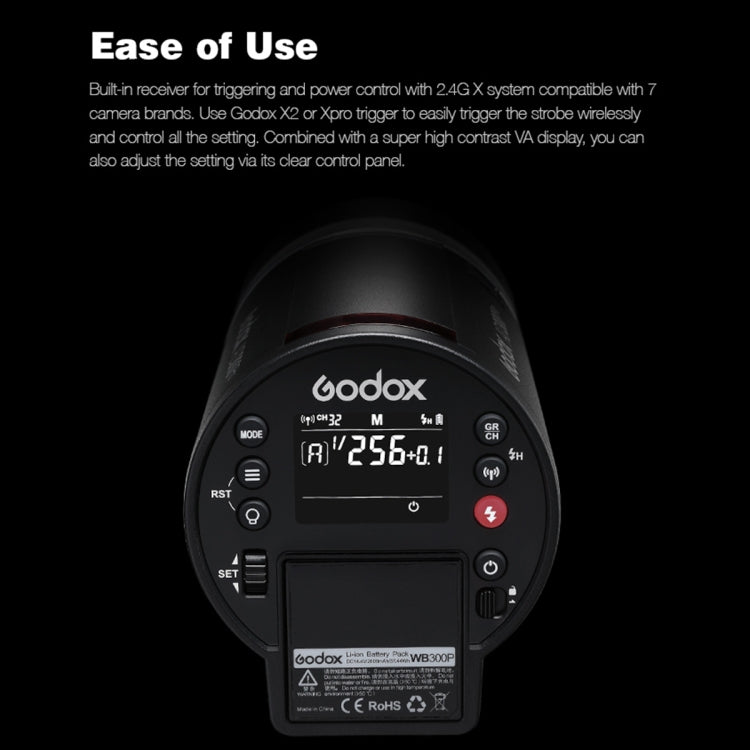 Godox  AD300 Pro 300Ws TTL HSS Pocket Flash Outdoor Speedlite Light Kits(AU Plug) - Shoe Mount Flashes by Godox | Online Shopping UK | buy2fix