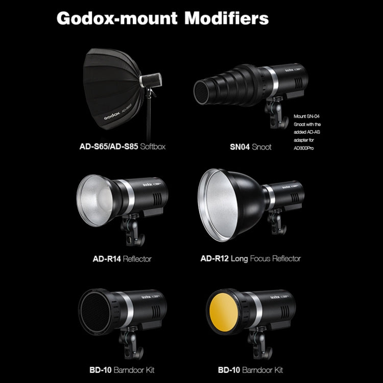 Godox  AD300 Pro 300Ws TTL HSS Pocket Flash Outdoor Speedlite Light Kits(AU Plug) - Shoe Mount Flashes by Godox | Online Shopping UK | buy2fix