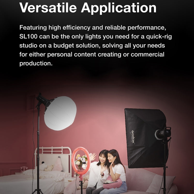 Godox SL100D 100W 5600K Daylight-balanced LED Light Studio Continuous Photo Video Light(EU Plug) - Camera Accessories by Godox | Online Shopping UK | buy2fix