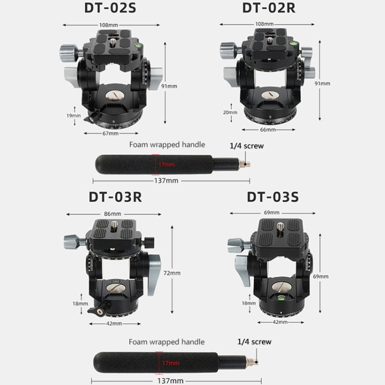 BEXIN DT-02S/S 2D 360 Degree Panorama Heavy Duty Tripod Action Fluid Drag Head with Quick Release Plate - Camera Accessories by BEXIN | Online Shopping UK | buy2fix