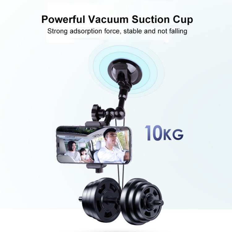 27cm Single Suction Cup Articulating Friction Magic Arm Phone Clamp Mount (Black) - DJI & GoPro Accessories by buy2fix | Online Shopping UK | buy2fix