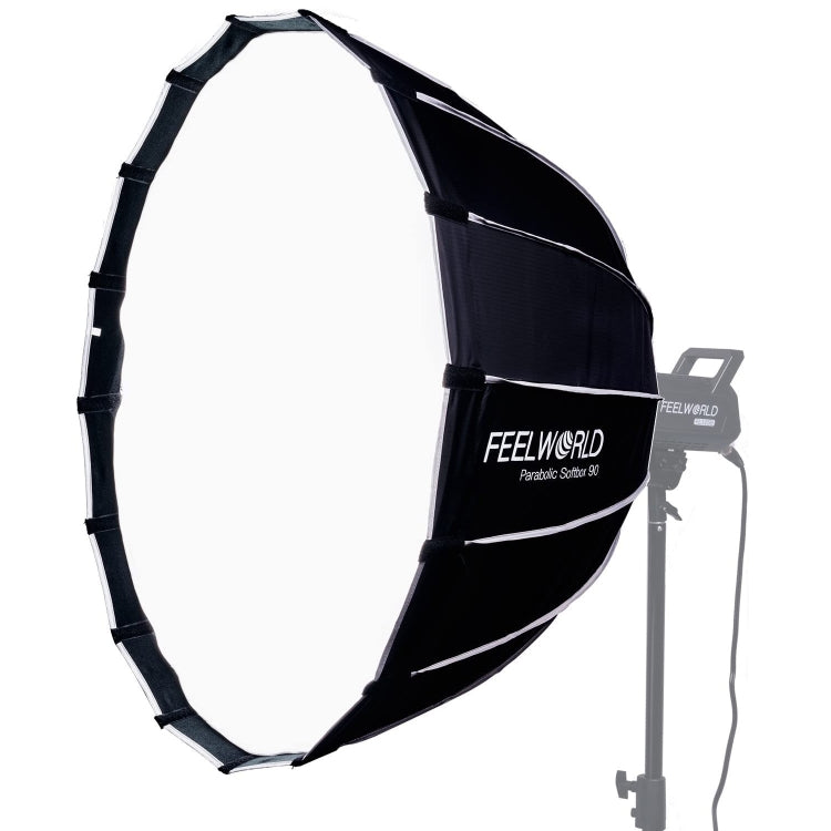 FEELWORLD FSP90 90cm Parabolic Softbox Quick Release Diffuser with Bowens Mount (Black) -  by FEELWORLD | Online Shopping UK | buy2fix
