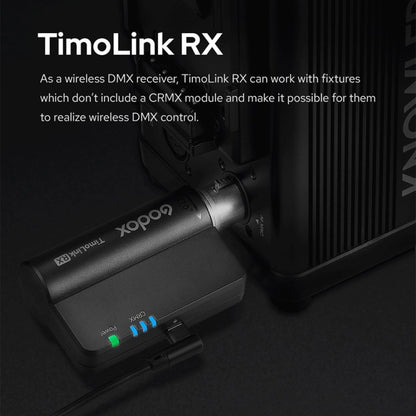 Godox TimoLink TX & RX Wireless DMX Transmitter & Receiver (Black) -  by Godox | Online Shopping UK | buy2fix