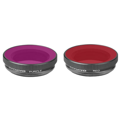 2 in 1 Sunnylife OA-FI180 Lens Red + Purple Diving Filter for DJI OSMO ACTION - Lens Filter by Sunnylife | Online Shopping UK | buy2fix