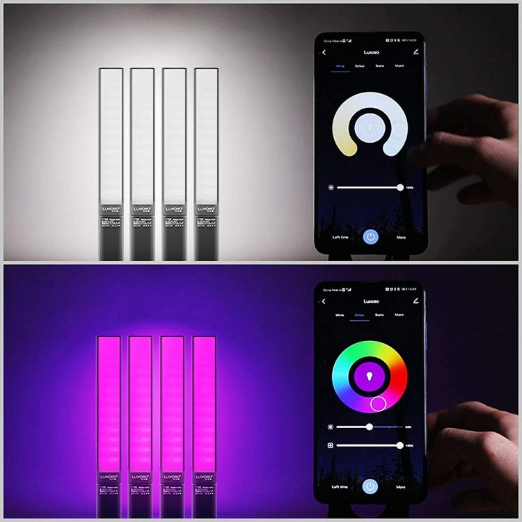 LUXCeO P6 RGB Colorful Photo LED Stick Video Light Handheld APP Control Full Color LED Fill Light (Black) -  by LUXCeO | Online Shopping UK | buy2fix