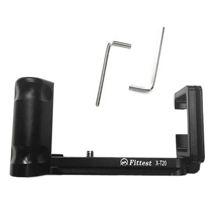 FITTEST X-T20 Vertical Shoot Quick Release L Plate Bracket Base Holder for FUJI X-T20 / X-T10 (Black) - Camera Accessories by FITTEST | Online Shopping UK | buy2fix