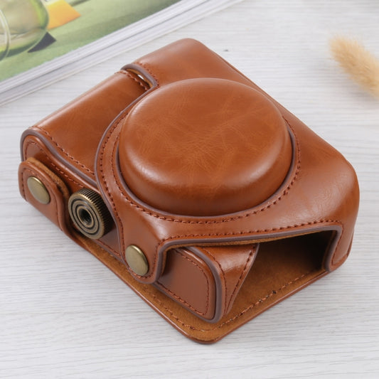 Full Body Camera PU Leather Case Bag for Sony ZV-1(Brown) - Camera Accessories by buy2fix | Online Shopping UK | buy2fix