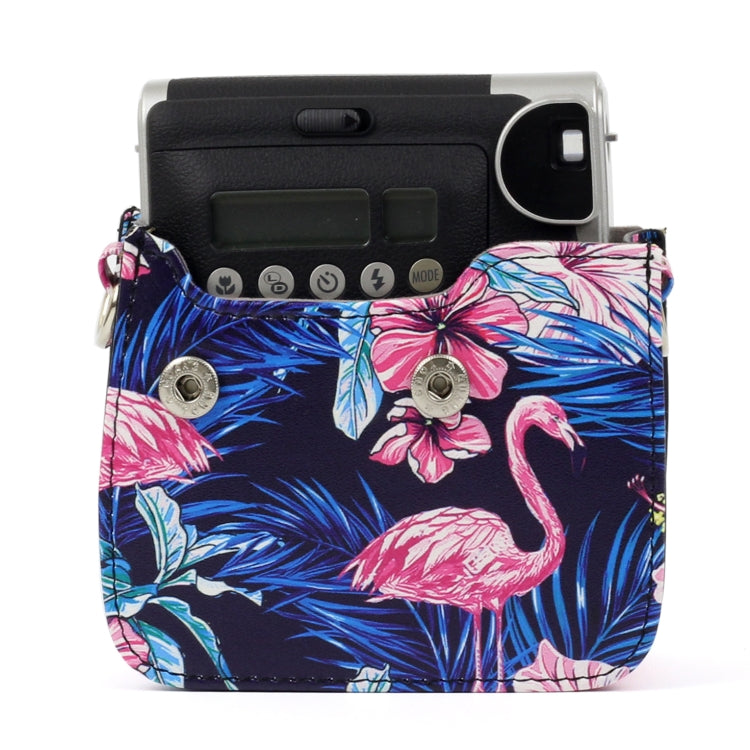 Flamingo Pattern PU Leather Protective Camera Case Bag For FUJIFILM Instax Mini90 Camera - Camera Accessories by buy2fix | Online Shopping UK | buy2fix