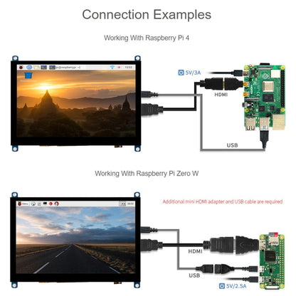 Waveshare 5 inch Slimmed-down Version 800 x 480 Toughened Glass Panel Capacitive Touch Screen LCD (H) - Modules Expansions Accessories by WAVESHARE | Online Shopping UK | buy2fix