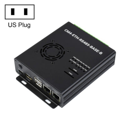 Waveshare Dual ETH Mini-Computer for Raspberry Pi CM4, Gigabit Ethernet, 4CH Isolated RS485(US Plug) - Mini PC Accessories by WAVESHARE | Online Shopping UK | buy2fix