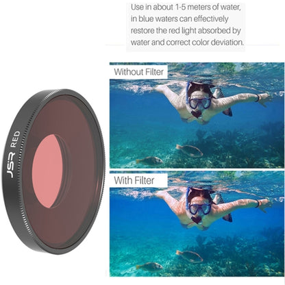 JSR Diving Color Lens Filter For DJI Osmo Action 3 / GoPro Hero11 Black / HERO10 Black / HERO9 Black(Red) - DJI & GoPro Accessories by JSR | Online Shopping UK | buy2fix