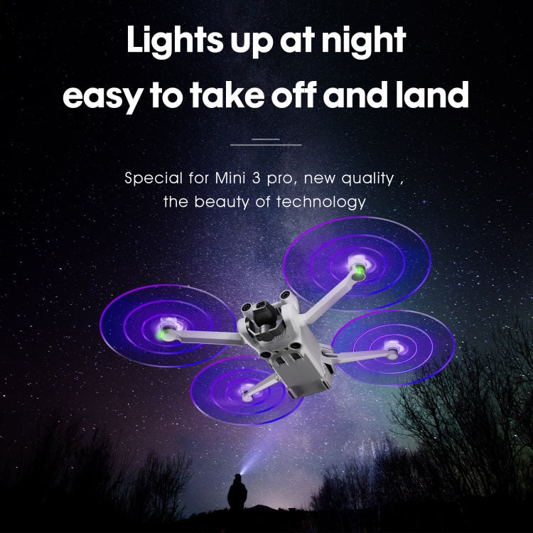 For DJI Mavic Mini 3 Pro STARTRC 2 Pairs Color LED Flash Lamp Low Noise Propellers (Transparent) - DIY Propeller by STARTRC | Online Shopping UK | buy2fix