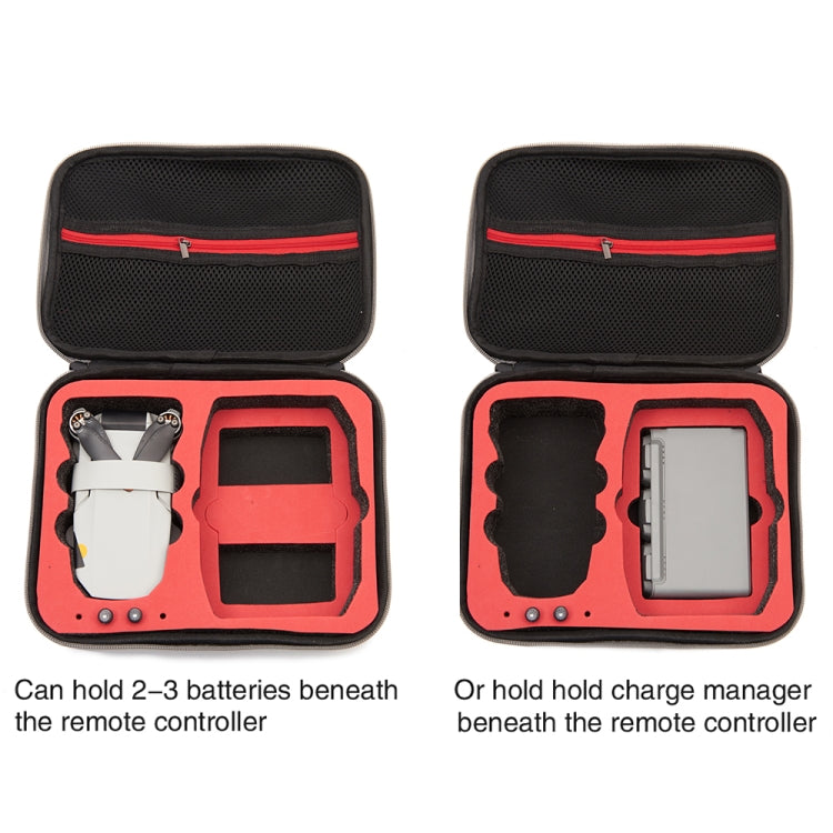 For DJI Mini 2 SE Grey Shockproof Carrying Hard Case Drone Storage Bag, Size: 24 x 19 x 9cm(Red) - Carry Cases & Bags by buy2fix | Online Shopping UK | buy2fix