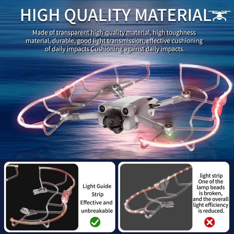 For DJI Mini 3 / Mini 3 Pro STARTRC Drone LED Propeller Protective Guard Anti-collision Ring (Transparent) - Others by STARTRC | Online Shopping UK | buy2fix