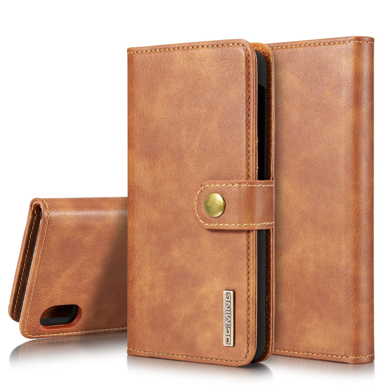 DG.MING Crazy Horse Texture Flip Detachable Magnetic Leather Case with Holder & Card Slots & Wallet for Galaxy A10(Brown) - Galaxy Phone Cases by DG.MING | Online Shopping UK | buy2fix