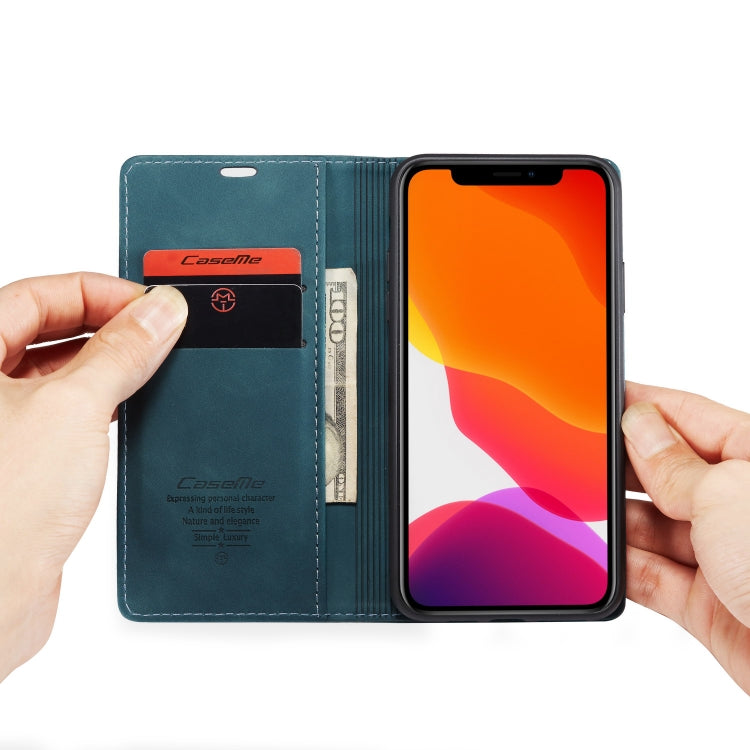 CaseMe-013 Multifunctional Horizontal Flip Leather Case with Card Slot & Holder & Wallet for iPhone 11 Pro(Blue) - iPhone 11 Pro Cases by CaseMe | Online Shopping UK | buy2fix