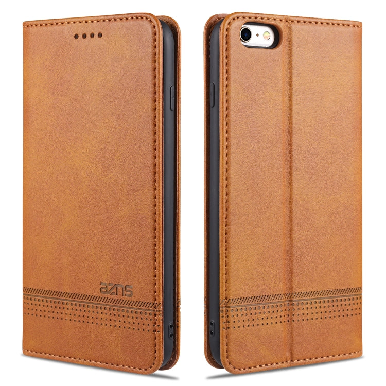 AZNS Magnetic Calf Texture Horizontal Flip Leather Case with Card Slots & Holder & Wallet For iPhone 8 / 7(Light Brown) - More iPhone Cases by AZNS | Online Shopping UK | buy2fix