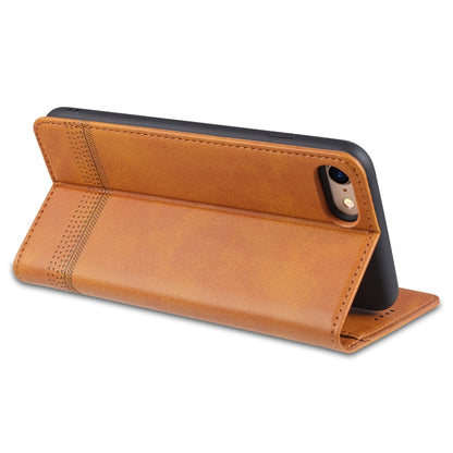 AZNS Magnetic Calf Texture Horizontal Flip Leather Case with Card Slots & Holder & Wallet For iPhone 8 / 7(Light Brown) - More iPhone Cases by AZNS | Online Shopping UK | buy2fix