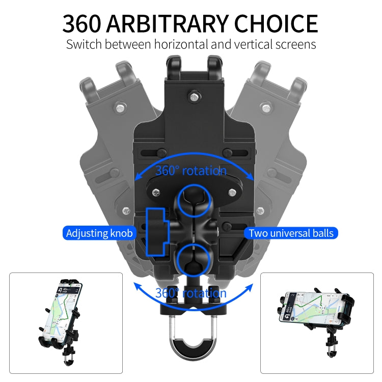 WUPP CS-1205A1 All Aluminum Alloy Motorcycle Navigation Bracket Phone Holder -  by WUPP | Online Shopping UK | buy2fix