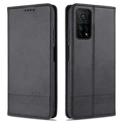 For Xiaomi Mi 10T / 10T Pro / Redmi K30s AZNS Magnetic Calf Texture Horizontal Flip Leather Case with Card Slots & Holder & Wallet(Black) - Xiaomi Cases by AZNS | Online Shopping UK | buy2fix