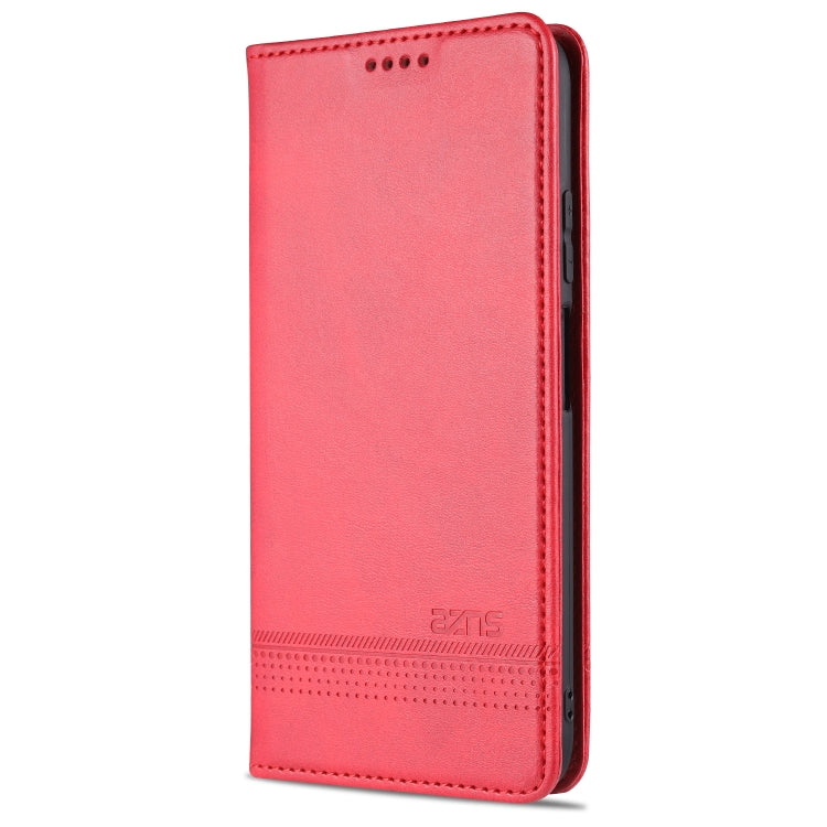 For Xiaomi Mi 10T / 10T Pro / Redmi K30s AZNS Magnetic Calf Texture Horizontal Flip Leather Case with Card Slots & Holder & Wallet(Red) - Xiaomi Cases by AZNS | Online Shopping UK | buy2fix