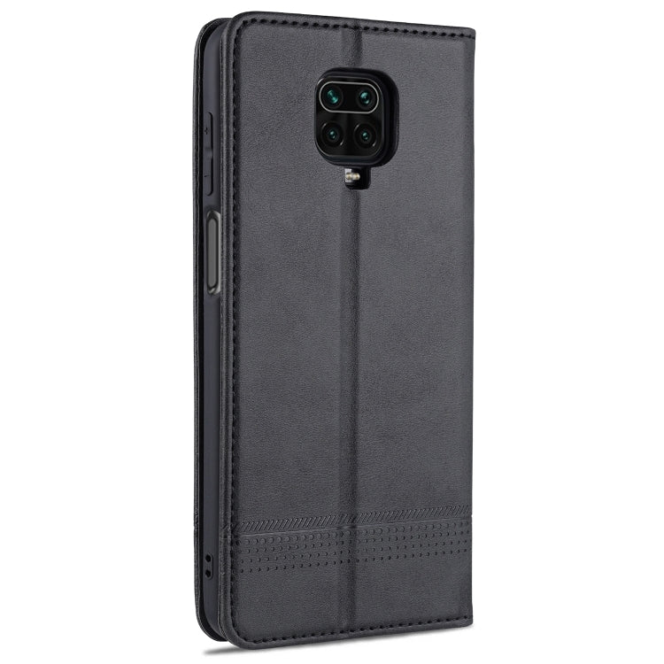 For Xiaomi Redmi Note 9 Pro / Note 9s AZNS Magnetic Calf Texture Horizontal Flip Leather Case with Card Slots & Holder & Wallet(Black) - Xiaomi Cases by AZNS | Online Shopping UK | buy2fix