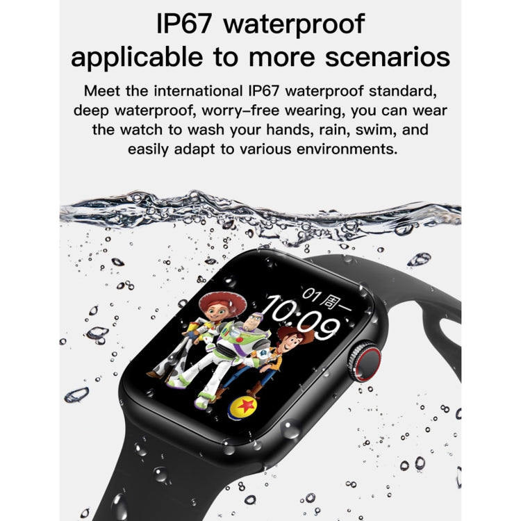 T500+ 1.75 inch IPS Screen IP67 Waterproof Smart Watch, Support Sleep Monitor / Heart Rate Monitor / Bluetooth Call, Style:Sport Button Strap(Blue) - Smart Wear by buy2fix | Online Shopping UK | buy2fix