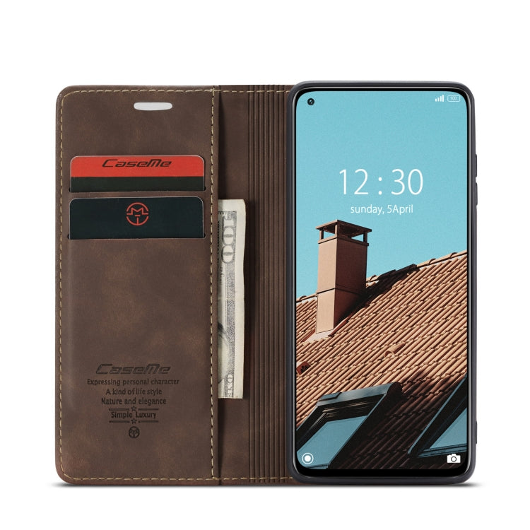 For Xiaomi Mi 10T 5G / 10T Pro 5G CaseMe-013 Multifunctional Retro Frosted Horizontal Flip Leather Case with Card Slot & Holder & Wallet(Coffee) - Xiaomi Cases by CaseMe | Online Shopping UK | buy2fix