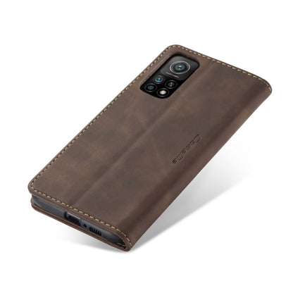 For Xiaomi Mi 10T 5G / 10T Pro 5G CaseMe-013 Multifunctional Retro Frosted Horizontal Flip Leather Case with Card Slot & Holder & Wallet(Coffee) - Xiaomi Cases by CaseMe | Online Shopping UK | buy2fix