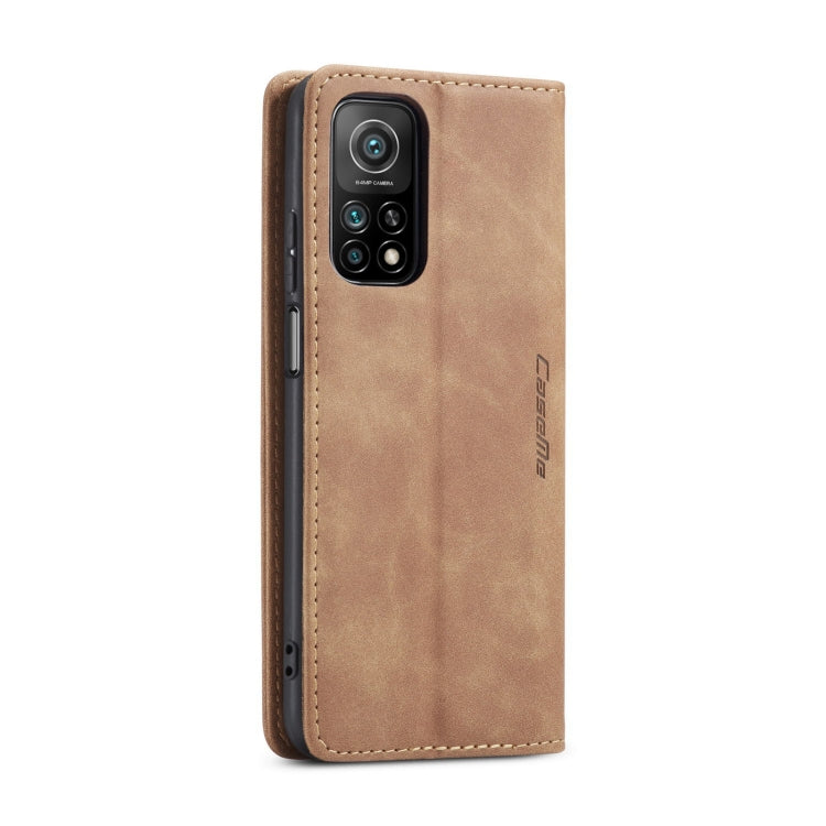 For Xiaomi Mi 10T 5G / 10T Pro 5G CaseMe-013 Multifunctional Retro Frosted Horizontal Flip Leather Case with Card Slot & Holder & Wallet(Brown) - Xiaomi Cases by CaseMe | Online Shopping UK | buy2fix