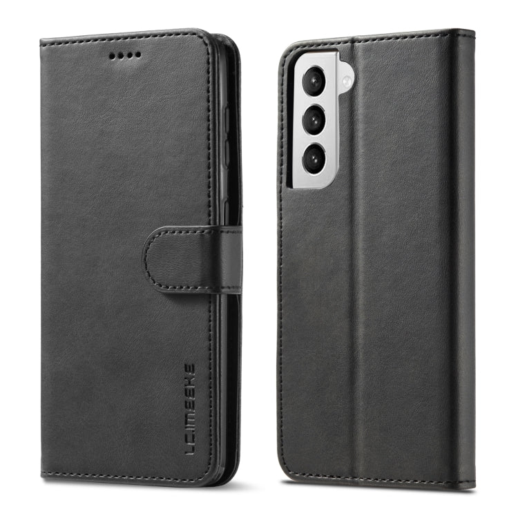 For Samsung Galaxy S21 5G LC.IMEEKE Calf Texture Horizontal Flip Leather Case with Holder & Card Slots & Wallet(Black) - Galaxy S21 5G Cases by LC.IMEEKE | Online Shopping UK | buy2fix