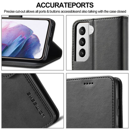 For Samsung Galaxy S21 5G LC.IMEEKE Calf Texture Horizontal Flip Leather Case with Holder & Card Slots & Wallet(Black) - Galaxy S21 5G Cases by LC.IMEEKE | Online Shopping UK | buy2fix