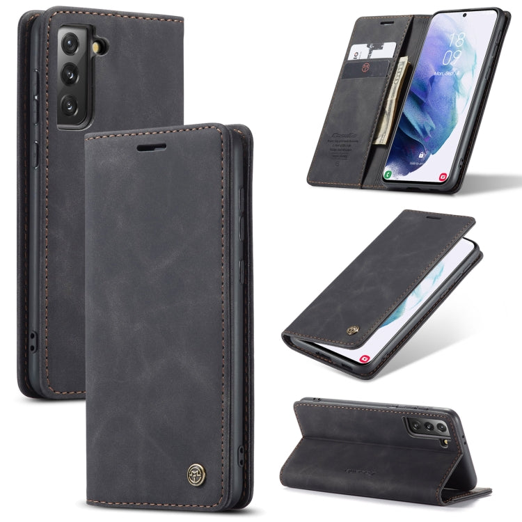 For Samsung Galaxy S21+ 5G CaseMe 013 Multifunctional Horizontal Flip Leather Case with Holder & Card Slot & Wallet(Black) - Galaxy S21+ 5G Cases by CaseMe | Online Shopping UK | buy2fix