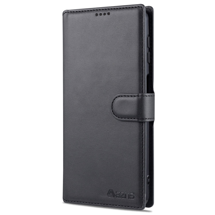 For Samsung Galaxy A12 AZNS Calf Texture Horizontal Flip Leather Case with Holder & Card Slots & Wallet & Photo Frame(Black) - Galaxy Phone Cases by AZNS | Online Shopping UK | buy2fix