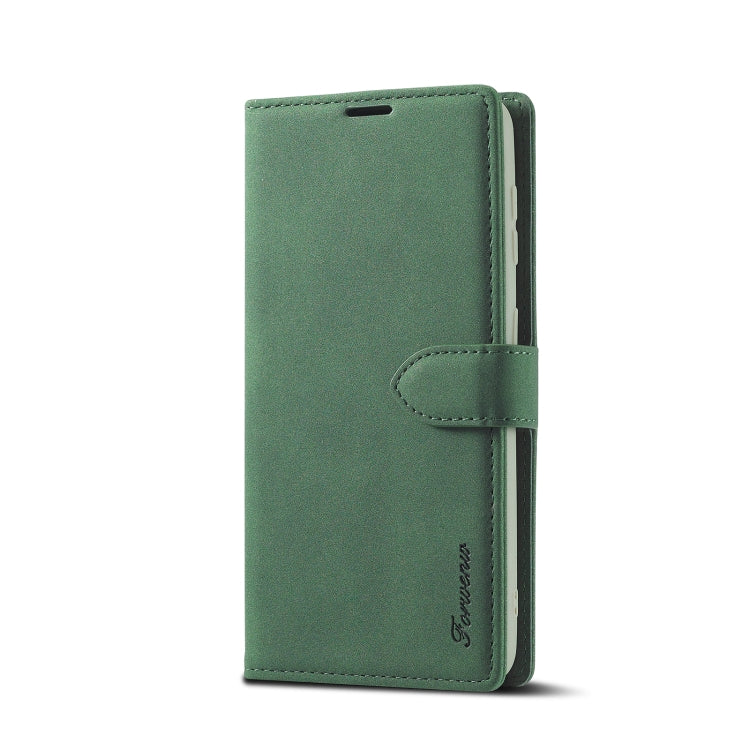 For Samsung Galaxy S21 5G Forwenw F1 Series Matte Strong Magnetism Horizontal Flip Leather Case with Holder & Card Slots & Wallet & Photo Frame(Green) - Galaxy S21 5G Cases by Forwenw | Online Shopping UK | buy2fix