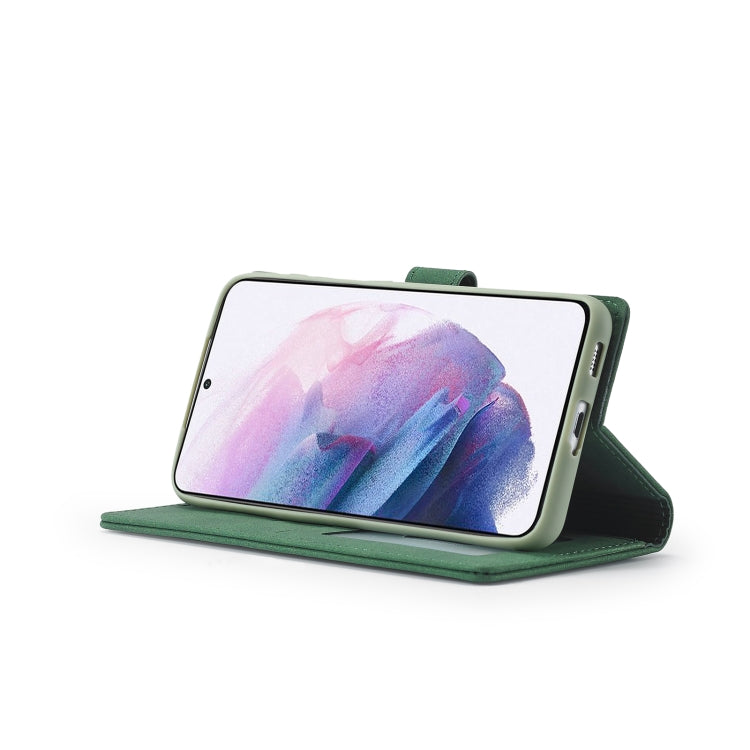 For Samsung Galaxy S21 5G Forwenw F1 Series Matte Strong Magnetism Horizontal Flip Leather Case with Holder & Card Slots & Wallet & Photo Frame(Green) - Galaxy S21 5G Cases by Forwenw | Online Shopping UK | buy2fix