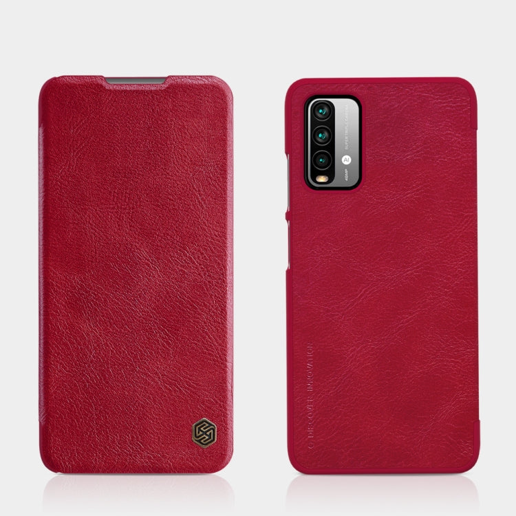 For Xiaomi Redmi Note 9 4G / 9 Power NILLKIN QIN Series Crazy Horse Texture Horizontal Flip Leather Case with Card Slot(Red) - Xiaomi Cases by NILLKIN | Online Shopping UK | buy2fix