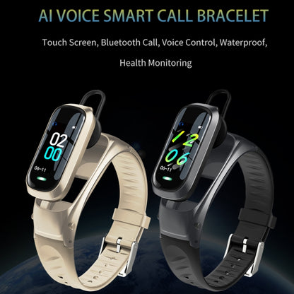 B9 0.96 inch TFT Color Screen AI Voice Smart Bracelet, Support Reject Call / Sleep Monitoring / Heart Rate Monitoring(Gold) - Smart Wear by buy2fix | Online Shopping UK | buy2fix