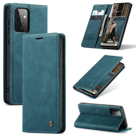 For Samsung Galaxy A72 5G / 4G CaseMe 013 Multifunctional Horizontal Flip Leather Case with Holder & Card Slot & Wallet(Blue) - Galaxy Phone Cases by CaseMe | Online Shopping UK | buy2fix