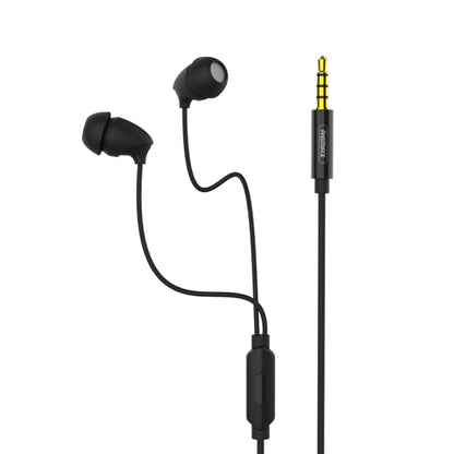 REMAX RM-588 In-Ear Stereo Sleep Earphone with Wire Control & MIC & Support Hands-free(Black) - Normal Style Earphone by REMAX | Online Shopping UK | buy2fix