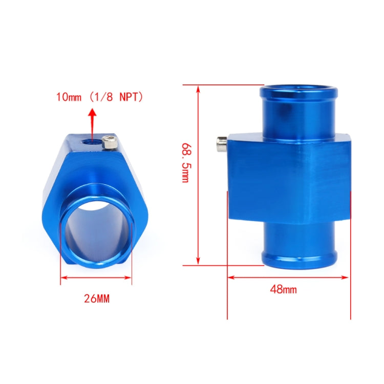 Car Water Temperature Meter Temperature Gauge Joint Pipe Radiator Sensor Adaptor Clamps, Size:26mm(Blue) - In Car by buy2fix | Online Shopping UK | buy2fix