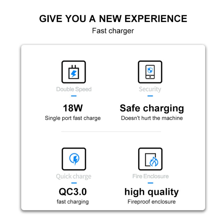 WK WP-U57 Max 18W Maxspeed QC3.0 Fast Charger +  USB to Micro USB Data Cable, Plug Type:US Plug - Apple Accessories by WK | Online Shopping UK | buy2fix