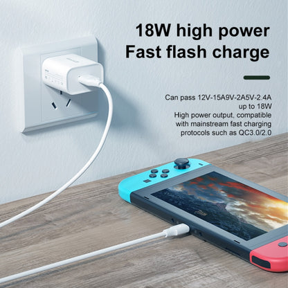 WK WP-U57 Max 18W Maxspeed QC3.0 Fast Charger +  USB to Micro USB Data Cable, Plug Type:US Plug - Apple Accessories by WK | Online Shopping UK | buy2fix