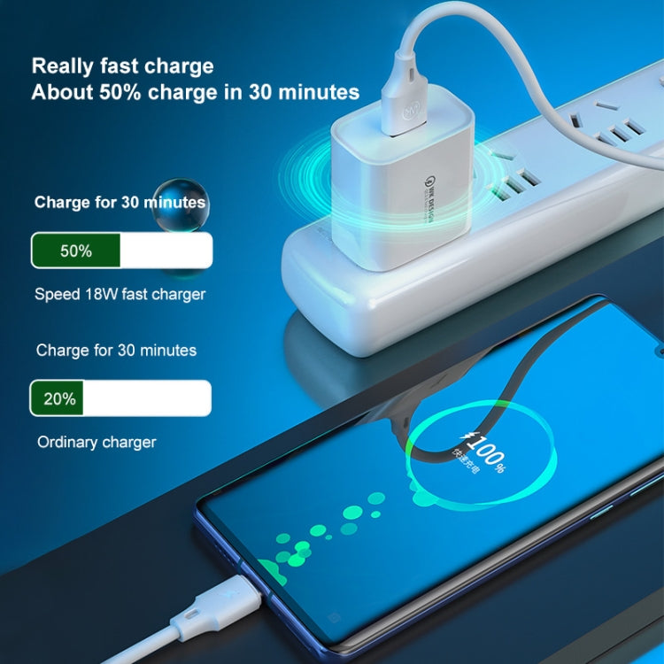 WK WP-U57 Max 18W Maxspeed QC3.0 Fast Charger +  USB to Micro USB Data Cable, Plug Type:US Plug - Apple Accessories by WK | Online Shopping UK | buy2fix